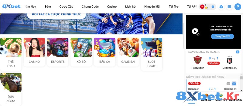 Chọn mục Game bài 8Xbet